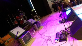 The view from the side of the stage